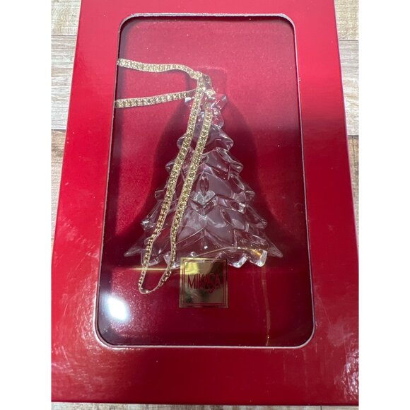 MikasaCrystal Christmas Tree Holiday Ornament Detailed Glass Decor - Picture 5 of 5